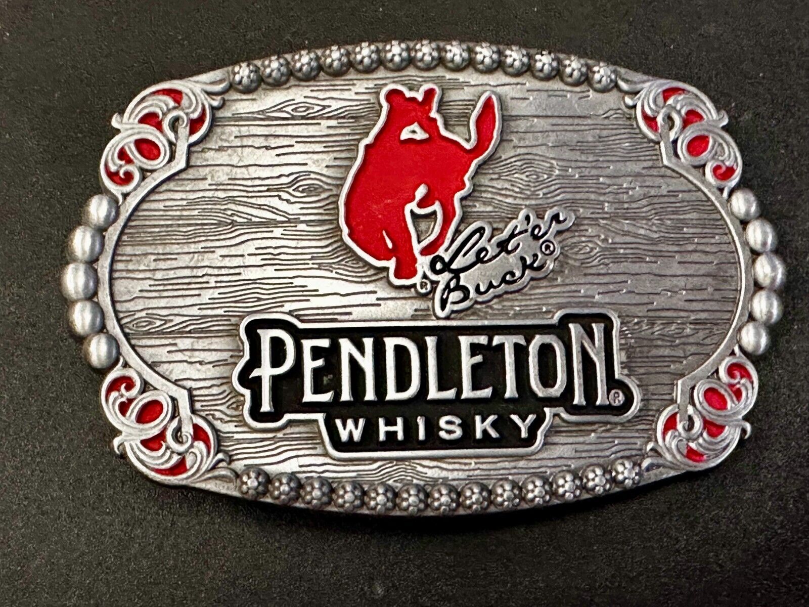 2023 Pendleton Whiskey Let'er Buck Rodeo Cowboy Montana Silversmiths Belt Buckle