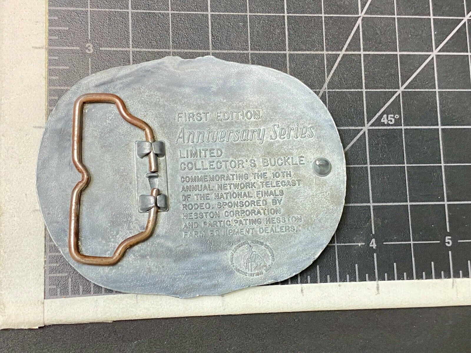25Th Anniversary 1983 Vintage National Finals Rodeo Nfr Cowboys Belt Buckle