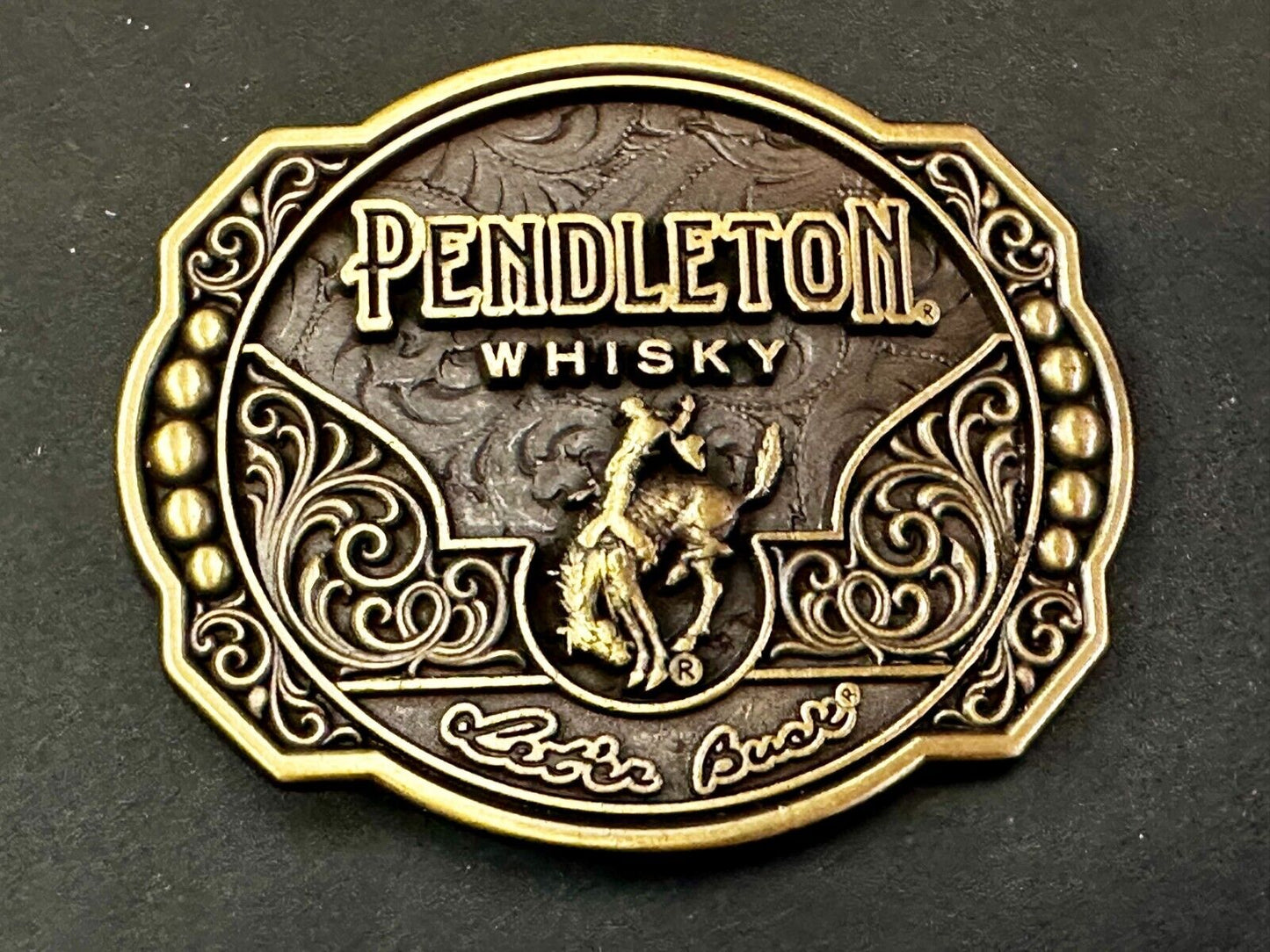 2024 Pendleton Whiskey Let'er Buck Rodeo Cowboy Montana Silversmiths Belt Buckle