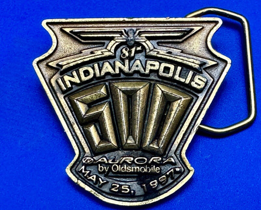 81st Indianapolis 500 Race Aurora Oldsmobile 1997 Siskiyou belt buckle