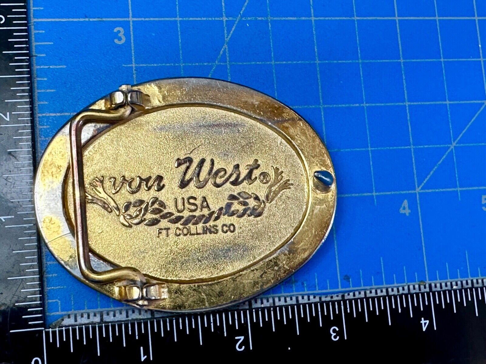 Deer Elk Buck Doe Gorgeous 1970s VON WEST Belt Buckle