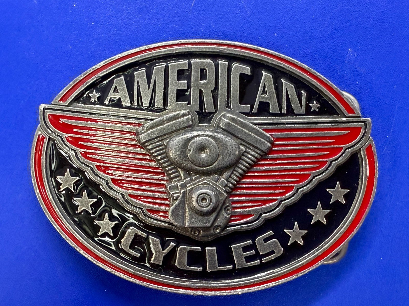 AMERICAN BIKER CYCLES V-Twin Engine Motorcycle Wings EJC 2004 Belt Buckle