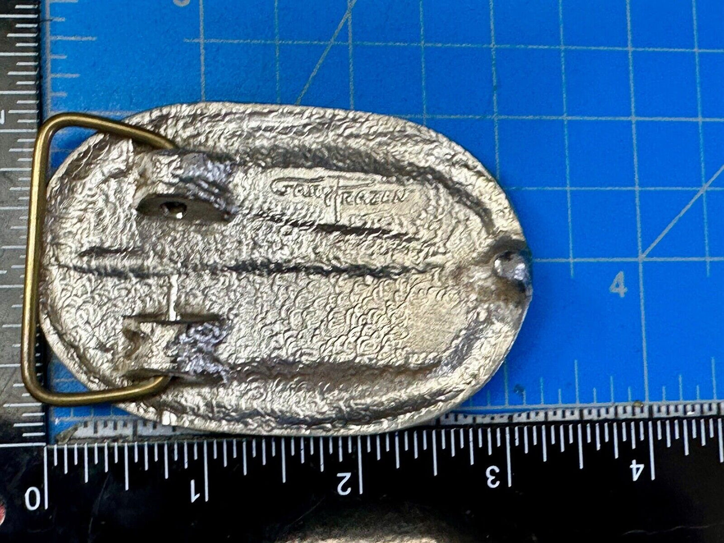 Utah Railway Co Vtg Train Railroad 85 Years - Gary Prazen Sculpture Belt Buckle