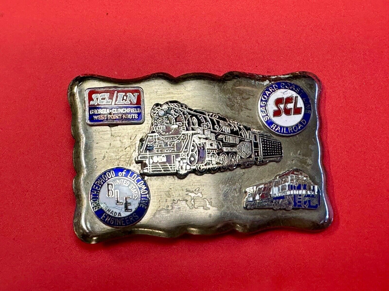 Train Collectors Multi Style Company silver tone belt buckle