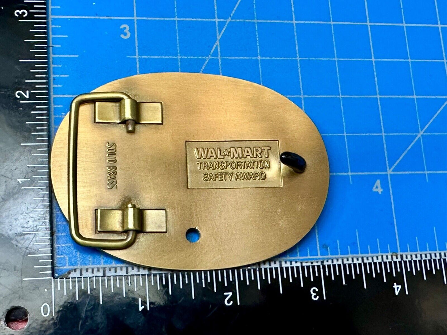 510 Waltons AR Walmart Transportation Semi Driver Safety Award Brass Belt Buckle