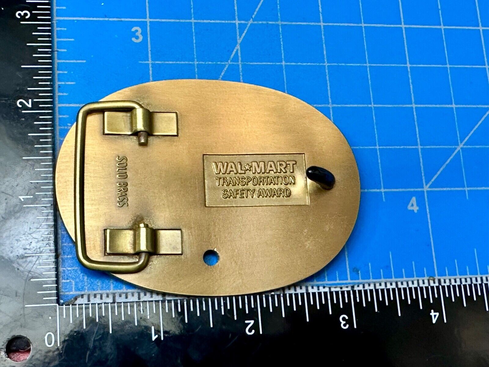 510 Waltons AR Walmart Transportation Semi Driver Safety Award Brass Belt Buckle