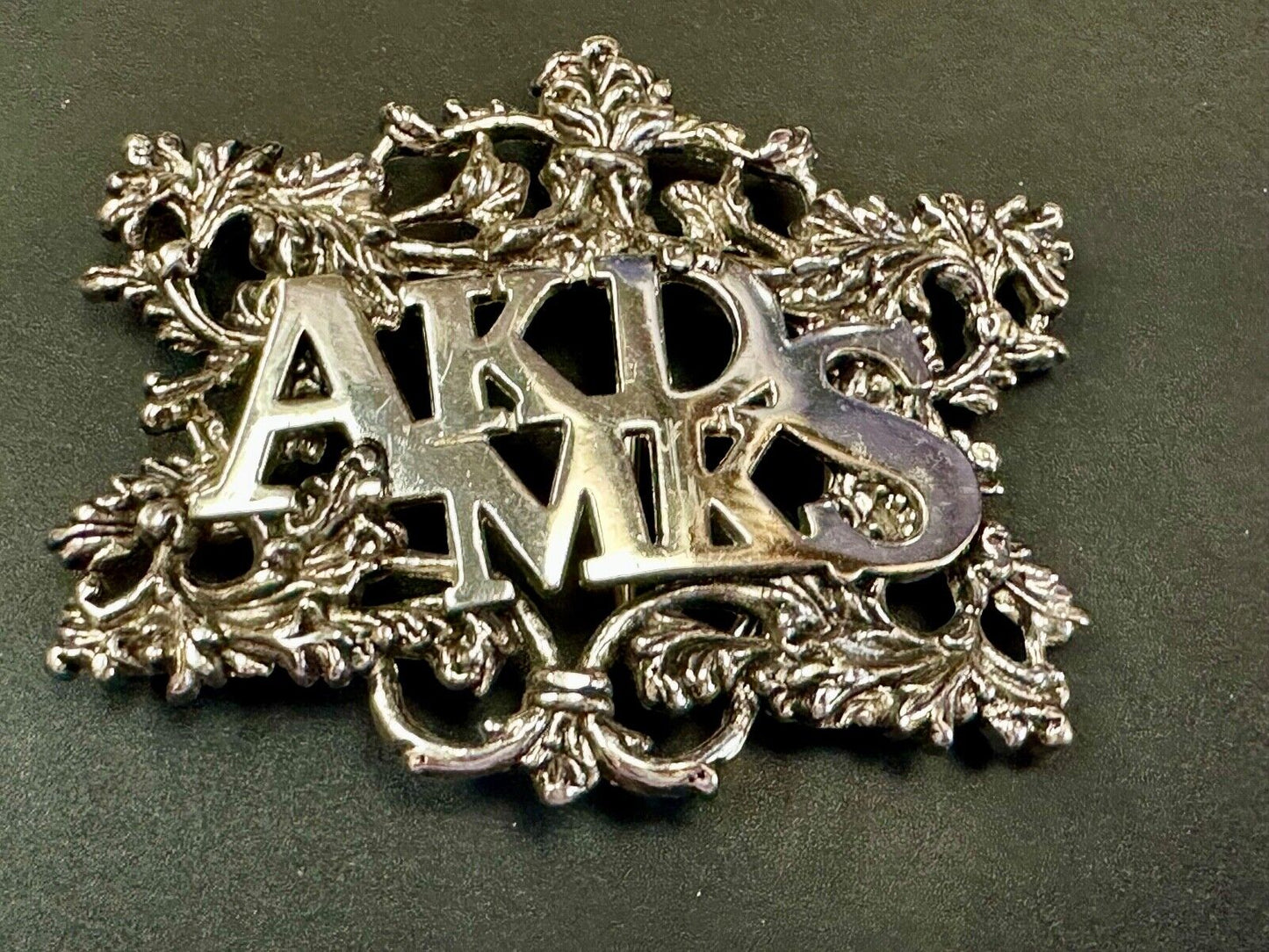 AKDMKS Large Hip Hop Y2K Streetwear Silver Color Ornate see through Belt Buckle