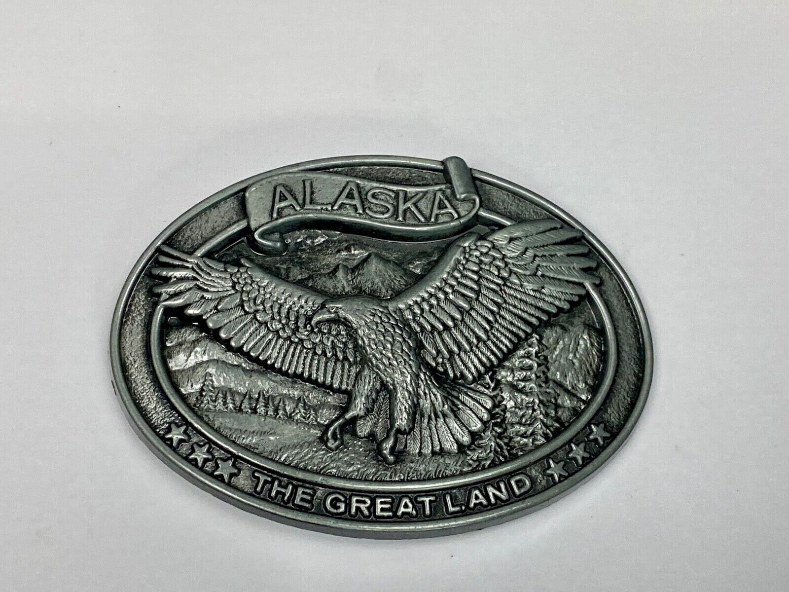 Alaska The Great Land American Bald Eagle Commemorative Belt Buckle