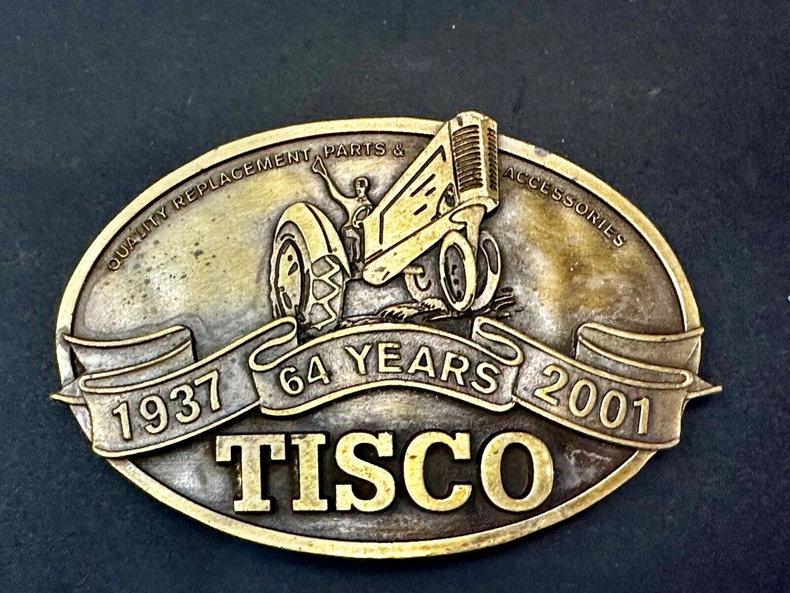 TISCO Tractor Implement Supply Replacement Parts 64 years, 2001 Belt Buckle