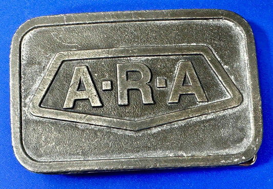A.R.A Company Logo ARA Commemorative Silver Tone Belt Buckle by Hitline