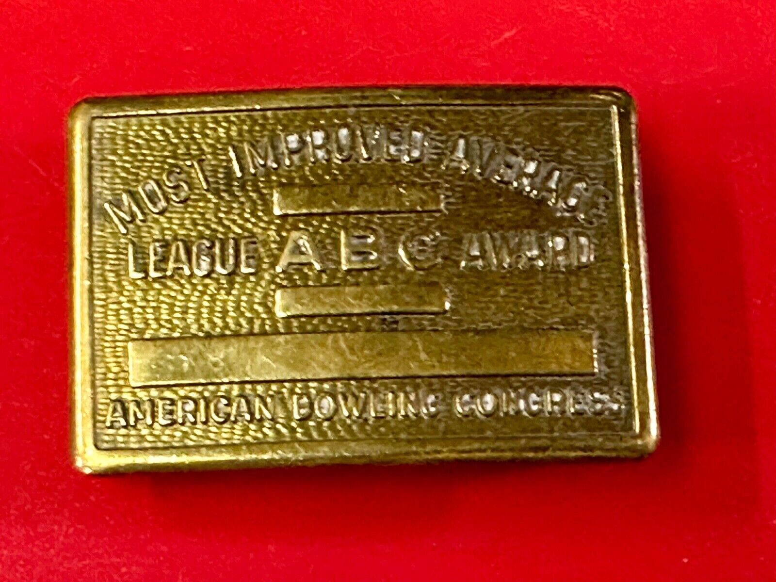American Bowling Congress BLANK ENGRAVABLE Belt Buckle  - Most Improved Average