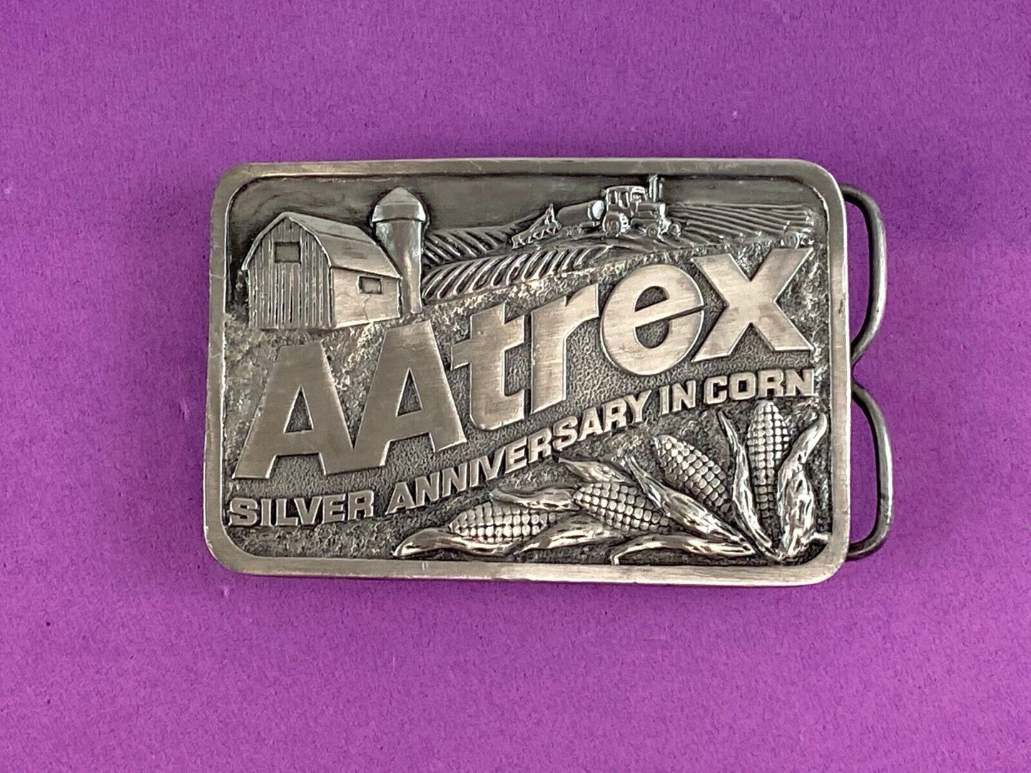 Aatrex Herbicide Belt Buckle 25Th Anniversary Corn Sprayer Farm Tractor Planter
