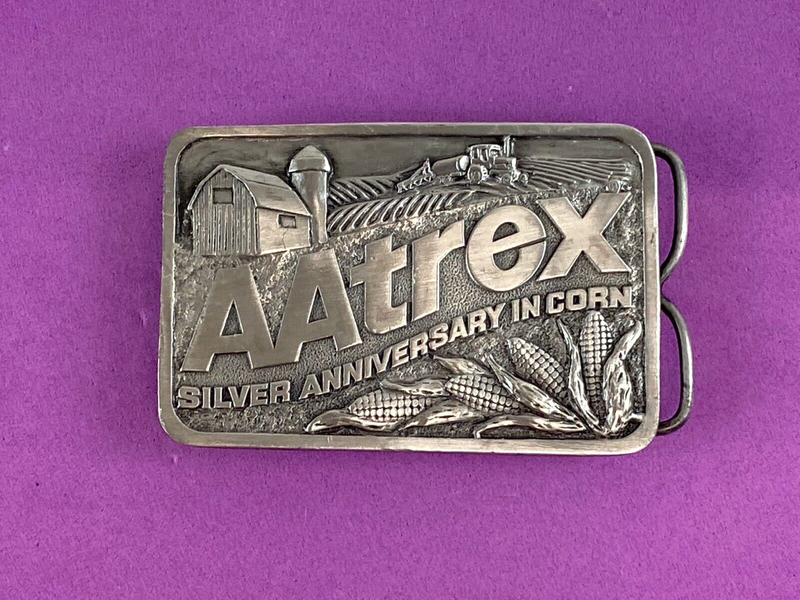 Aatrex Herbicide Belt Buckle 25Th Anniversary Corn Sprayer Farm Tractor Planter