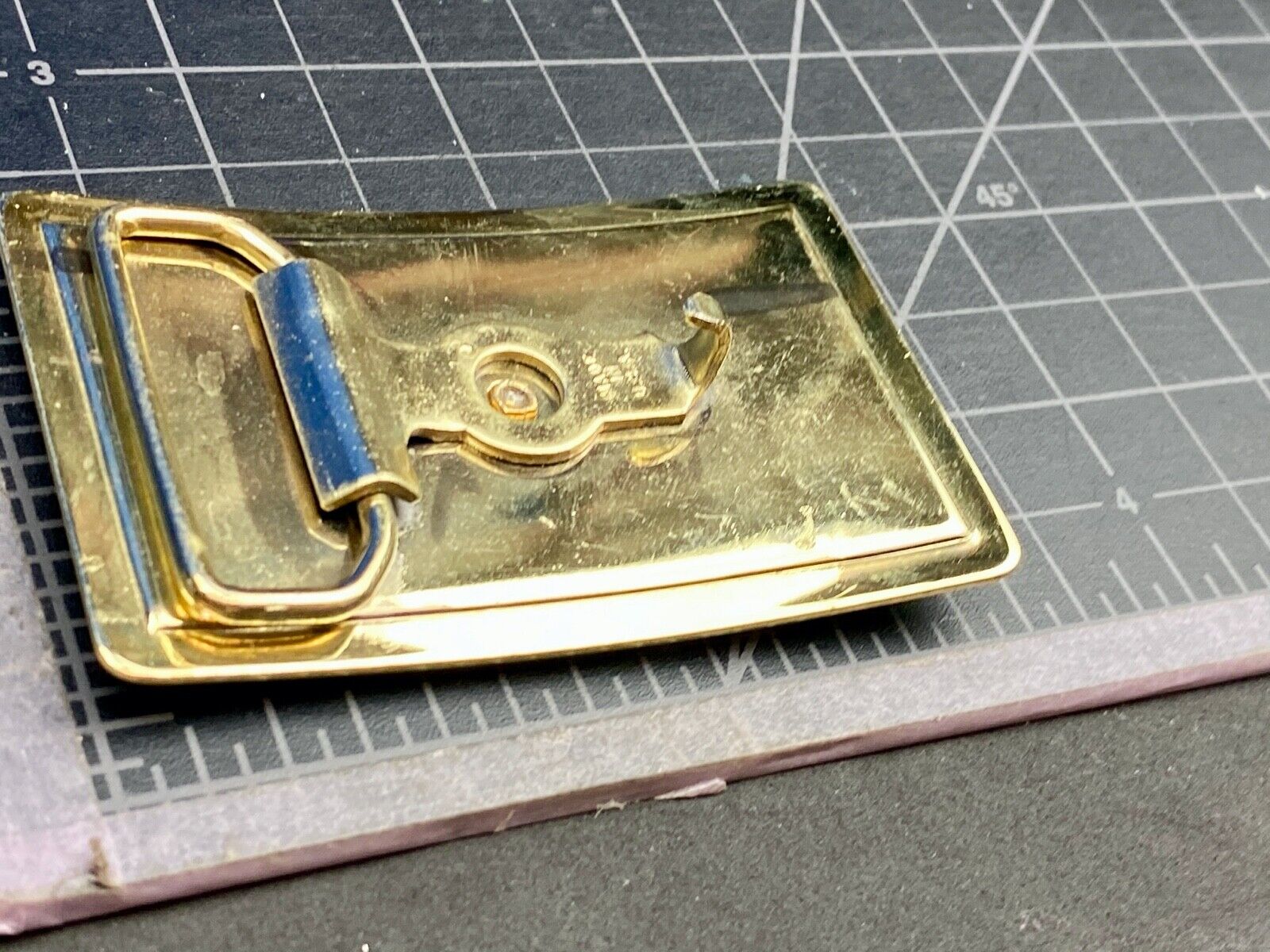 United States of America FLAG raised western belt buckle blue background 