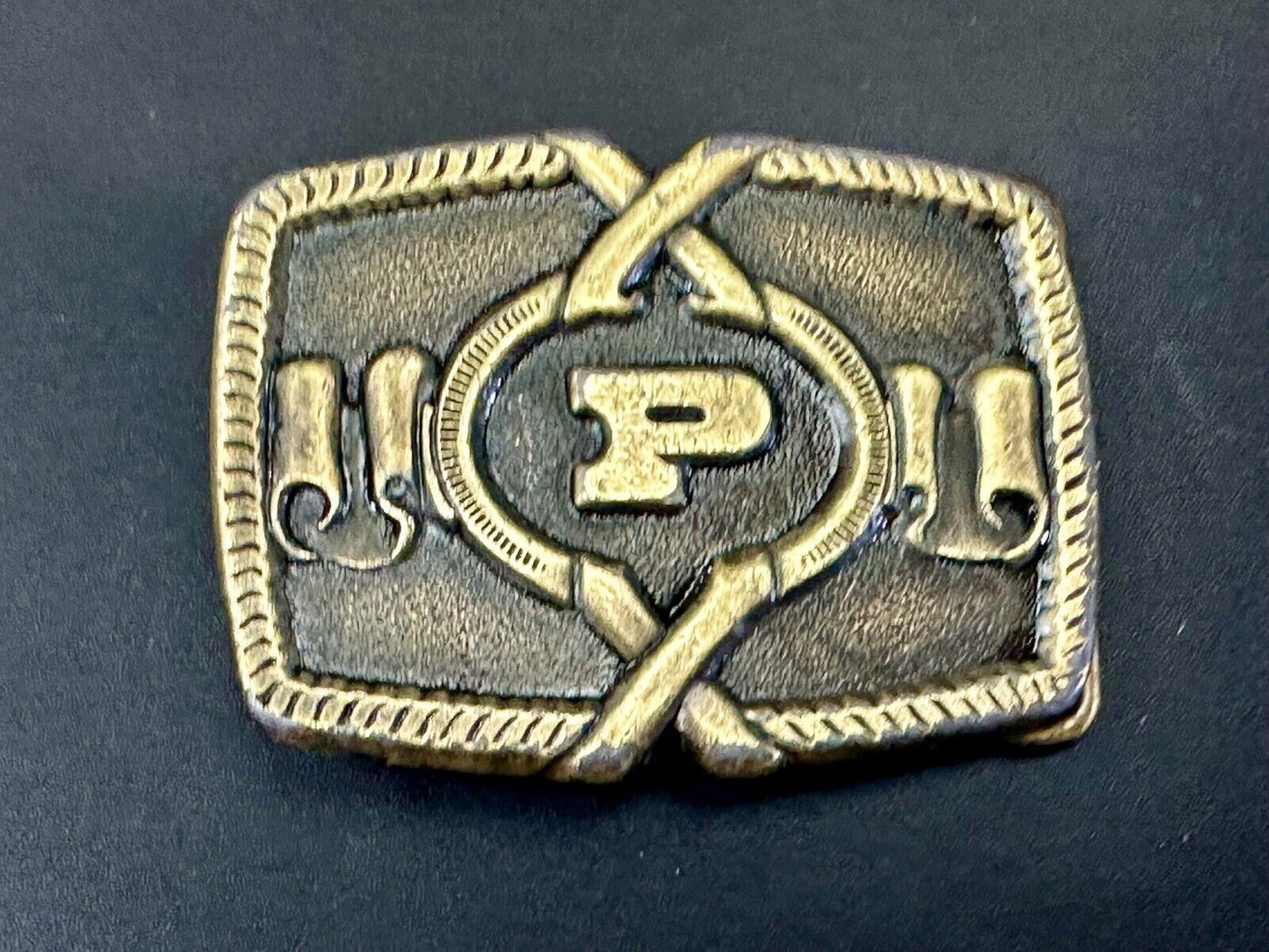 Vintage Letter P - Initial Monogram belt buckle by Oden