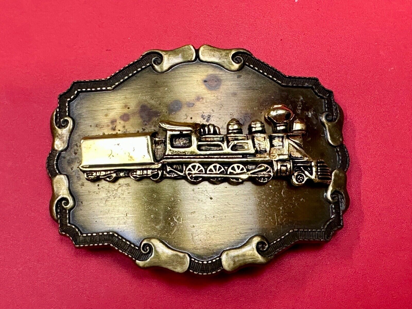 70's Raintree Steam Locomotive Belt Buckle Vintage Collectors RR Railroad Trains