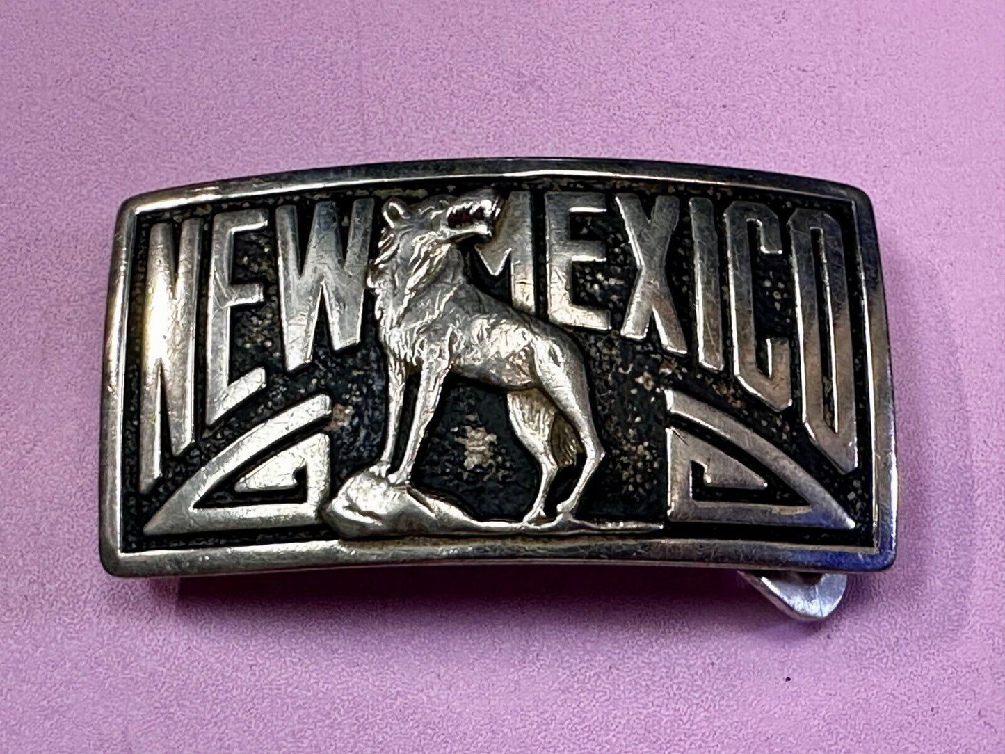 University Of New Mexico Lobo Antique 1940'S Robbins Co Attleboro Belt Buckle