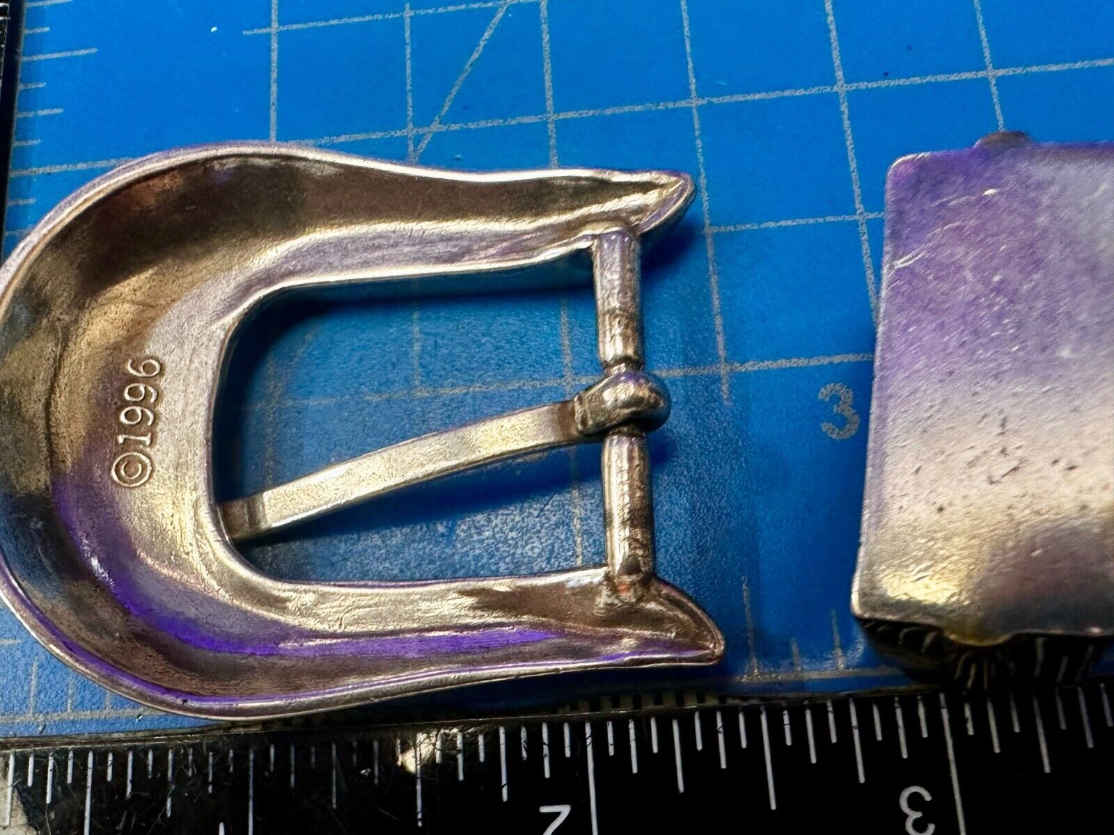 Two Tone Ranger Style Western Belt Buckle set for 1" belt  Keeper & Tip Included