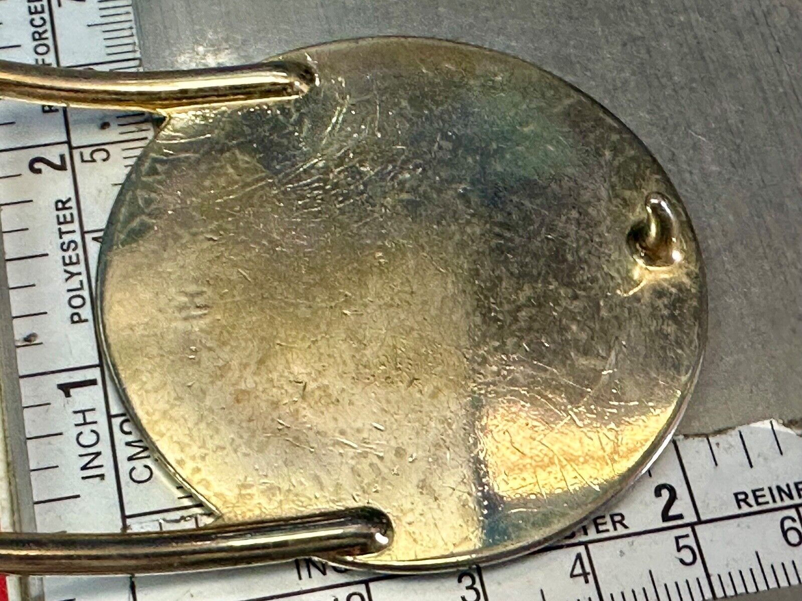 American Revolution bicentennial liverty bell round gold tone belt buckle