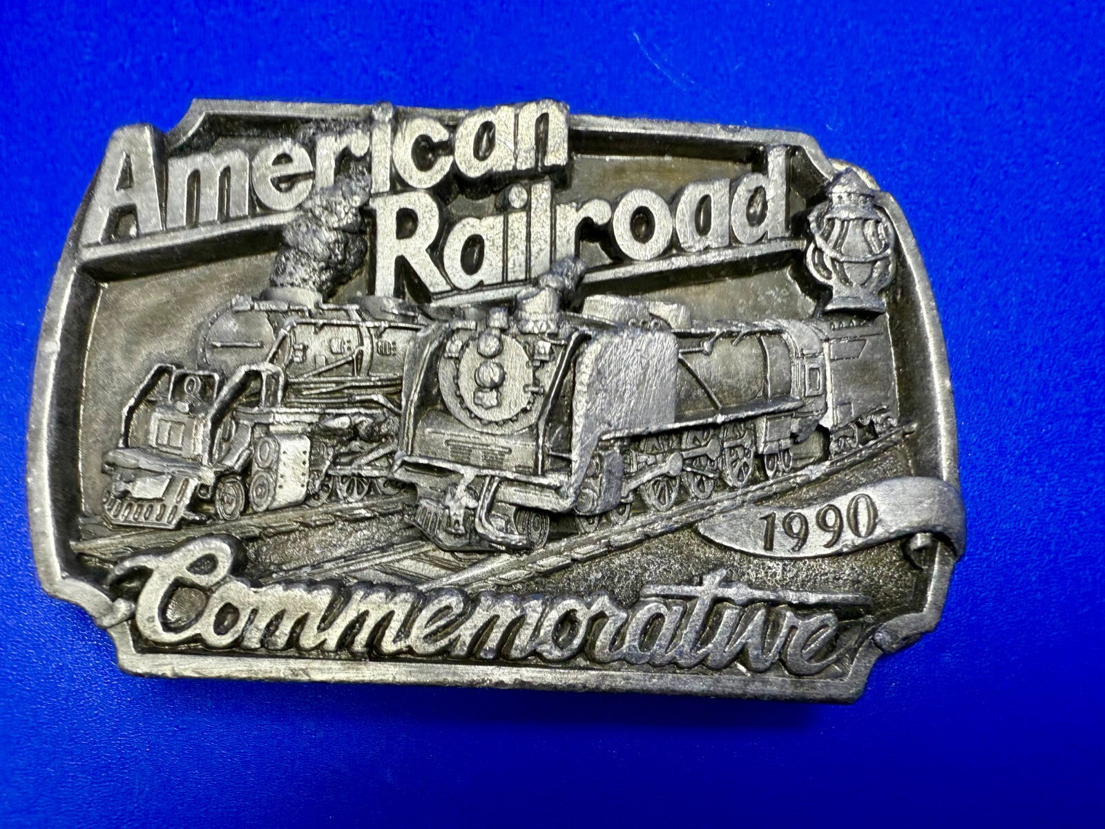 American Railroad Commemorative Locomotive Train 1990 Arroyo Grande Belt Buckle