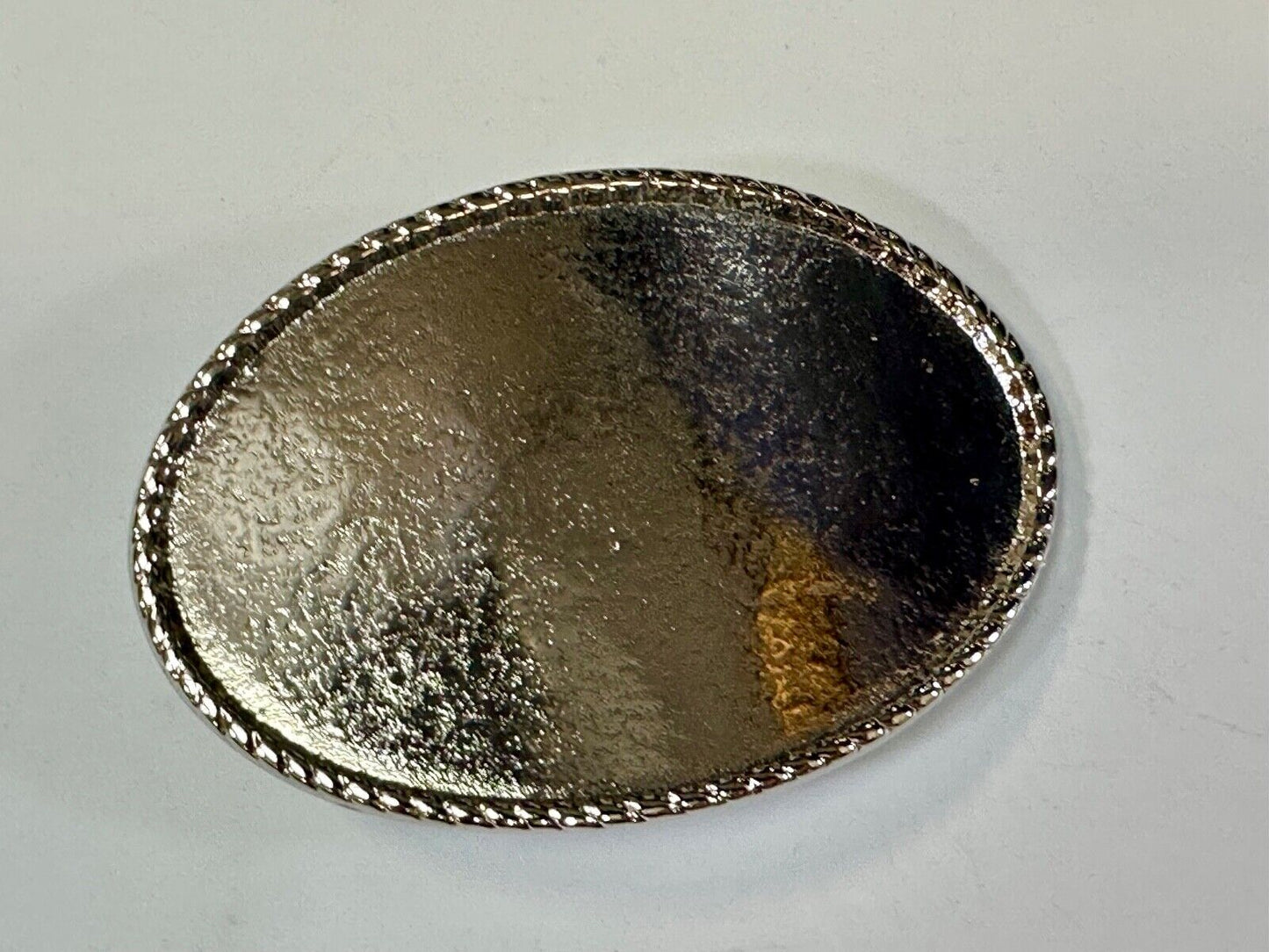 4" wide western silver tone NOS belt buckle your craft project or to wear!