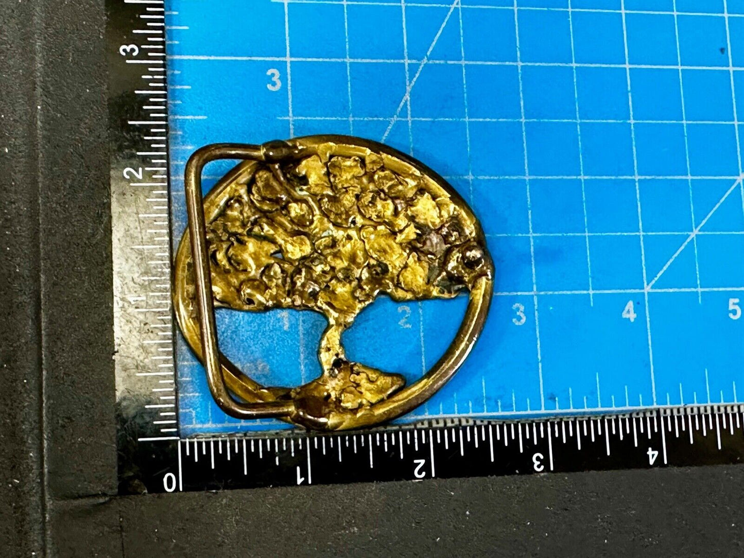 Tree of Life Abstract Open Work Hippy Vibe Artisan Cypress Belt Buckle