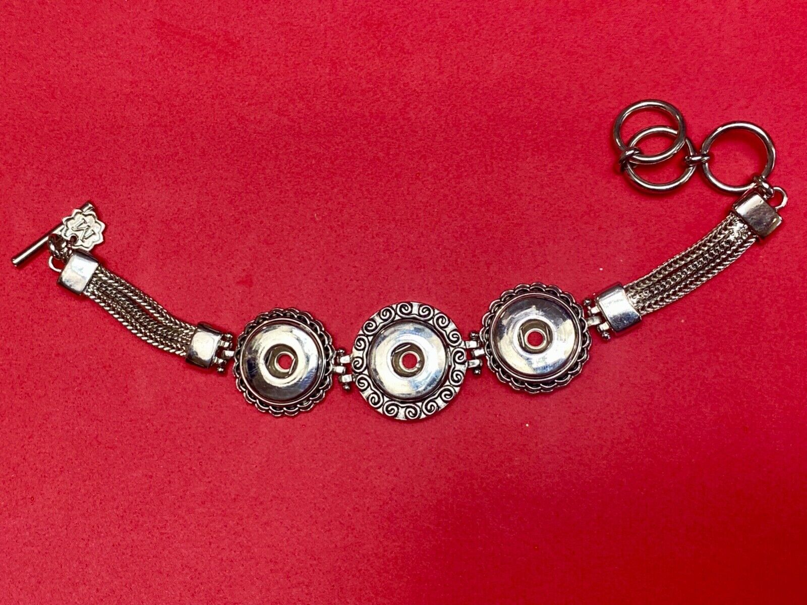 Three Space bracelet  for Original for 18mm Magnolia And Vine Snaps