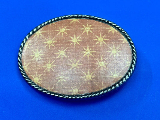 Twinkle Star - what I call wallpaper pattern vintage belt buckle by Ivan