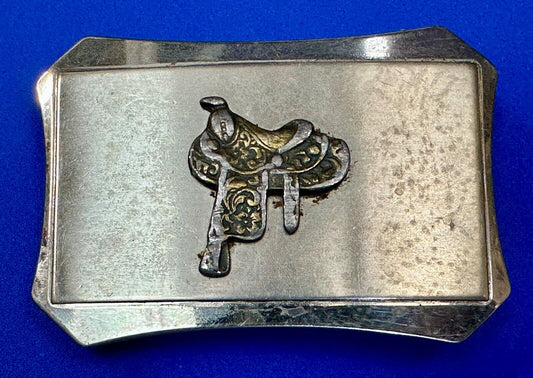 Vintage horse saddle - used Belt Buckle
