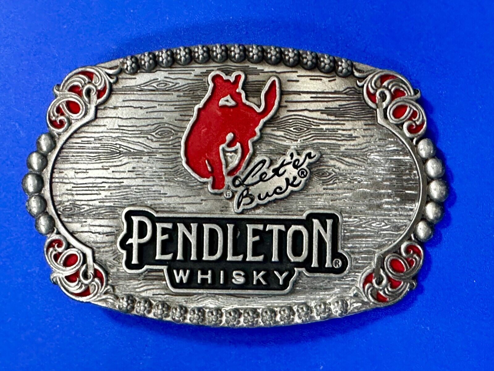 2023 Pendleton whiskey Let'er Buck Rodeo Cowboy Montana Silversmiths Belt Buckle