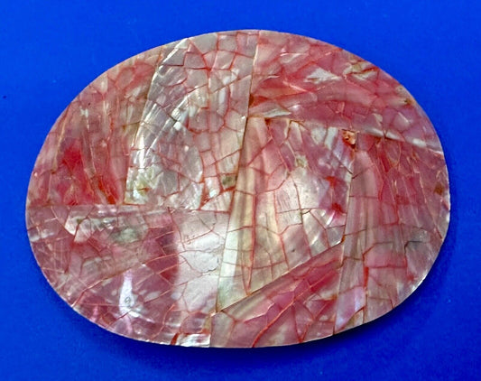 80s Charmant Beverly Hills Different Abstract Cracked Shell Style belt buckle