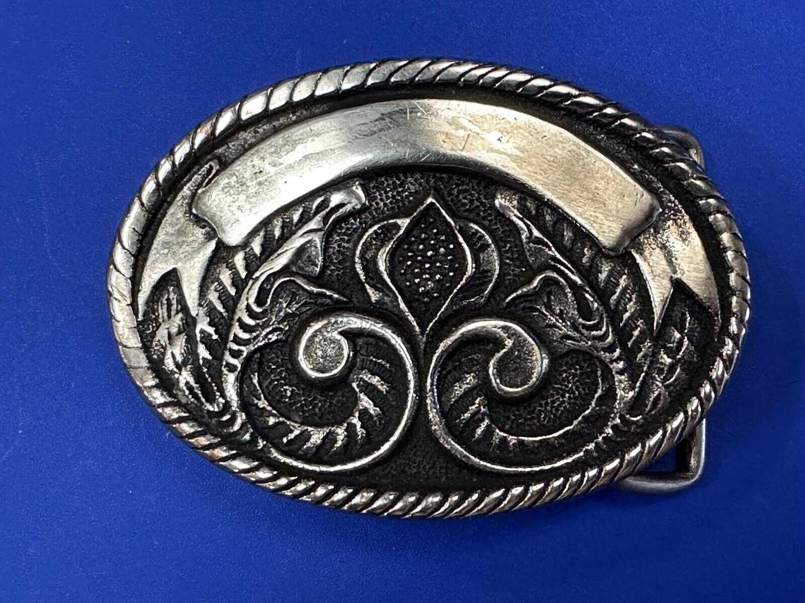 Award rodeo cowboy trophy belt buckle to engrave Pure Silver brass belt buckle