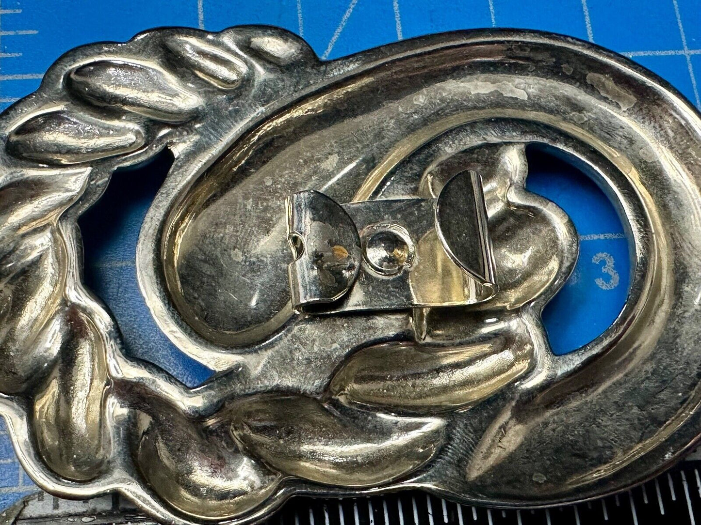 Abstract Infinity Loop Hippie Boho Silver Tone Vintage Belt Scarf Slide Buckle