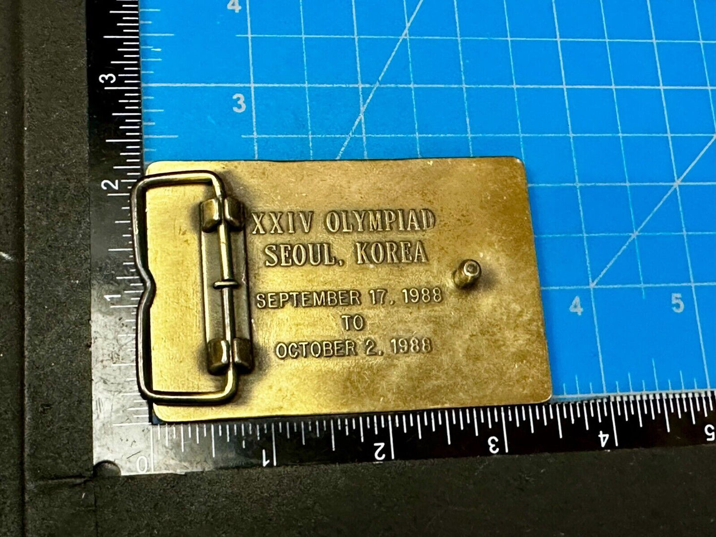 United States Shooting Team 1988 Official Sponsor Seoul Korea Belt Buckle