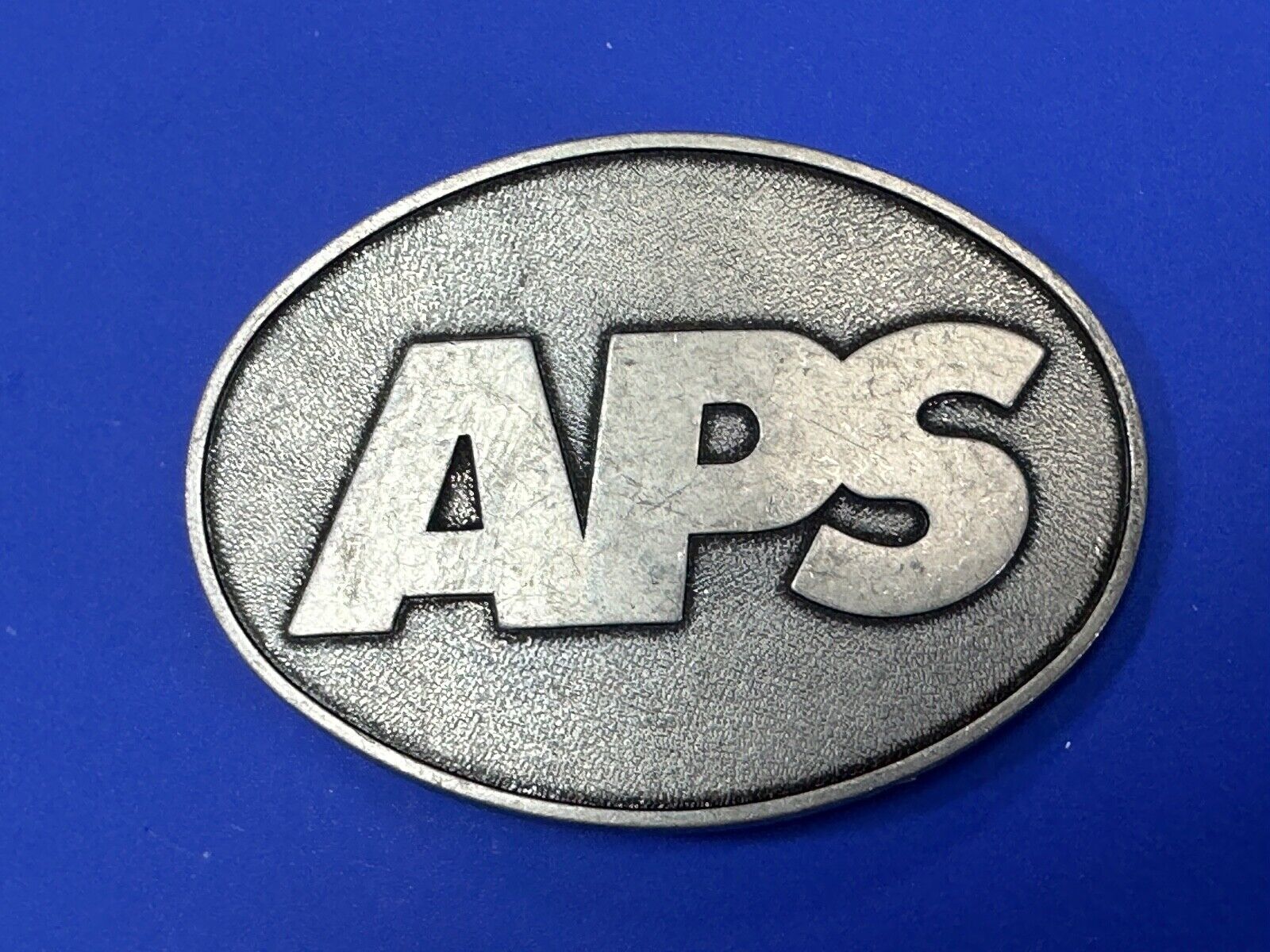 APS metal oval belt buckle  - unknown to me!