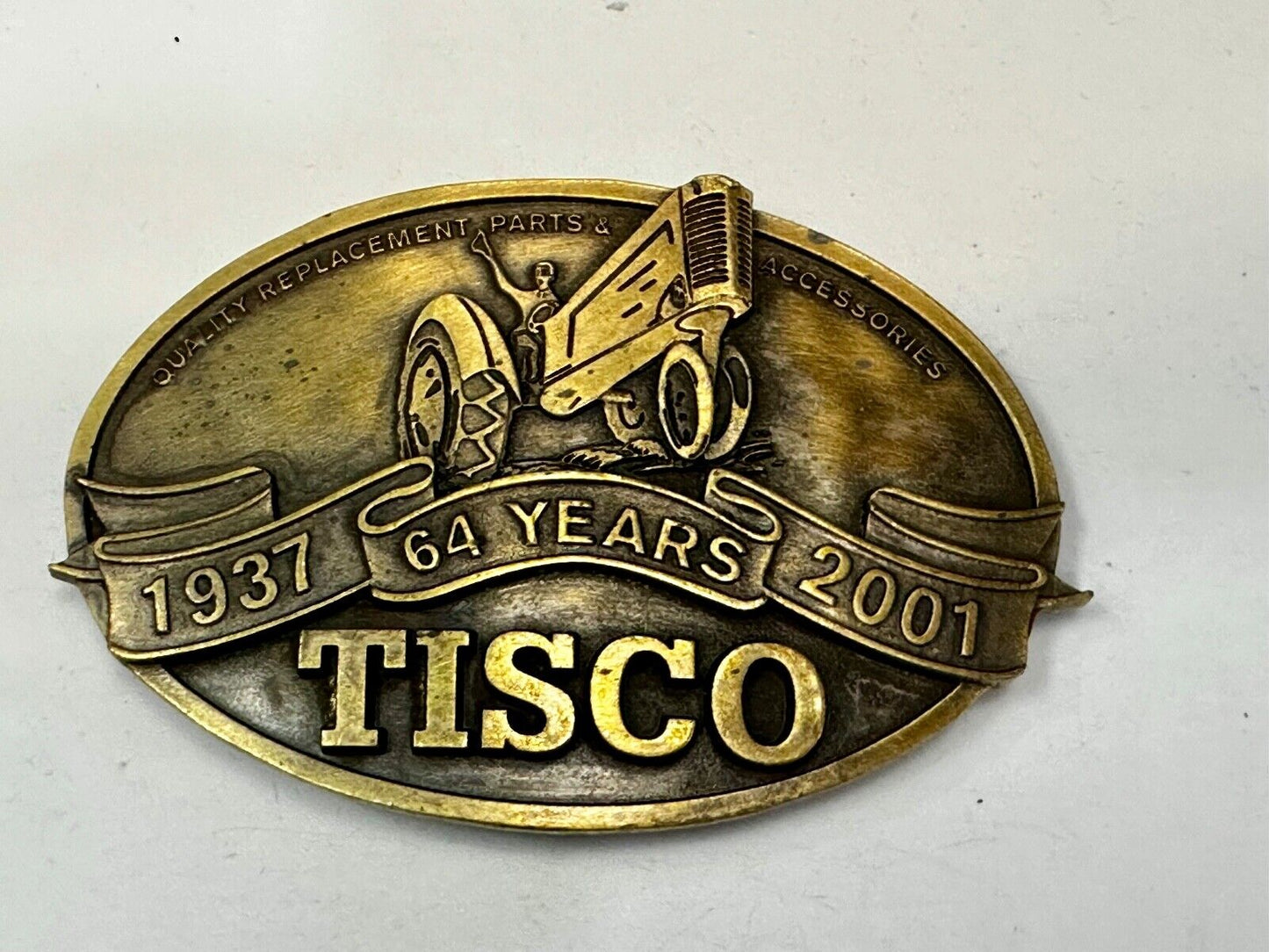 TISCO Tractor Implement Supply Replacement Parts 64 years, 2001 Belt Buckle