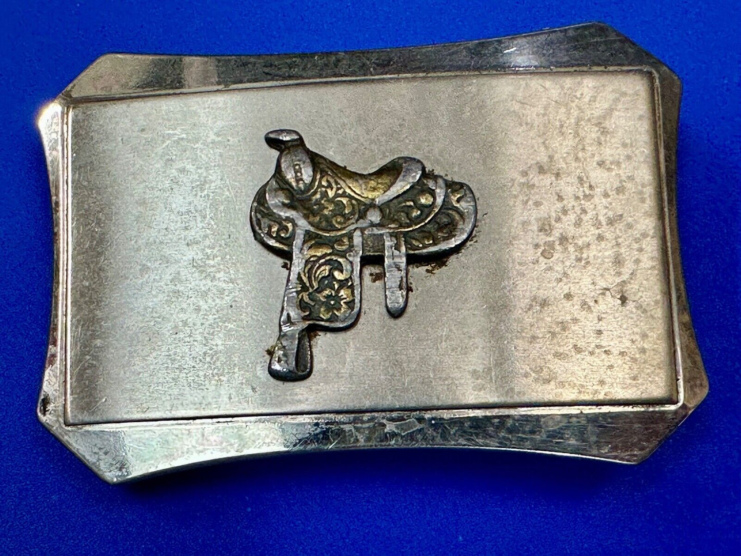 Vintage horse saddle - used Belt Buckle
