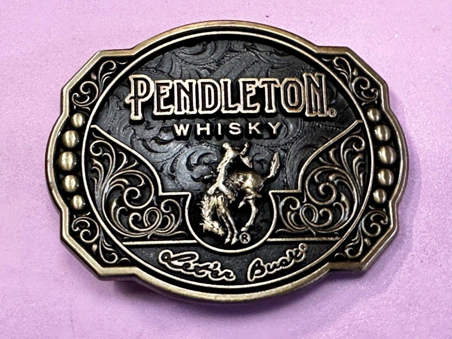 2024 Pendleton Whiskey Leter Buck Rodeo Cowboys Montana Silversmiths Belt Buckle