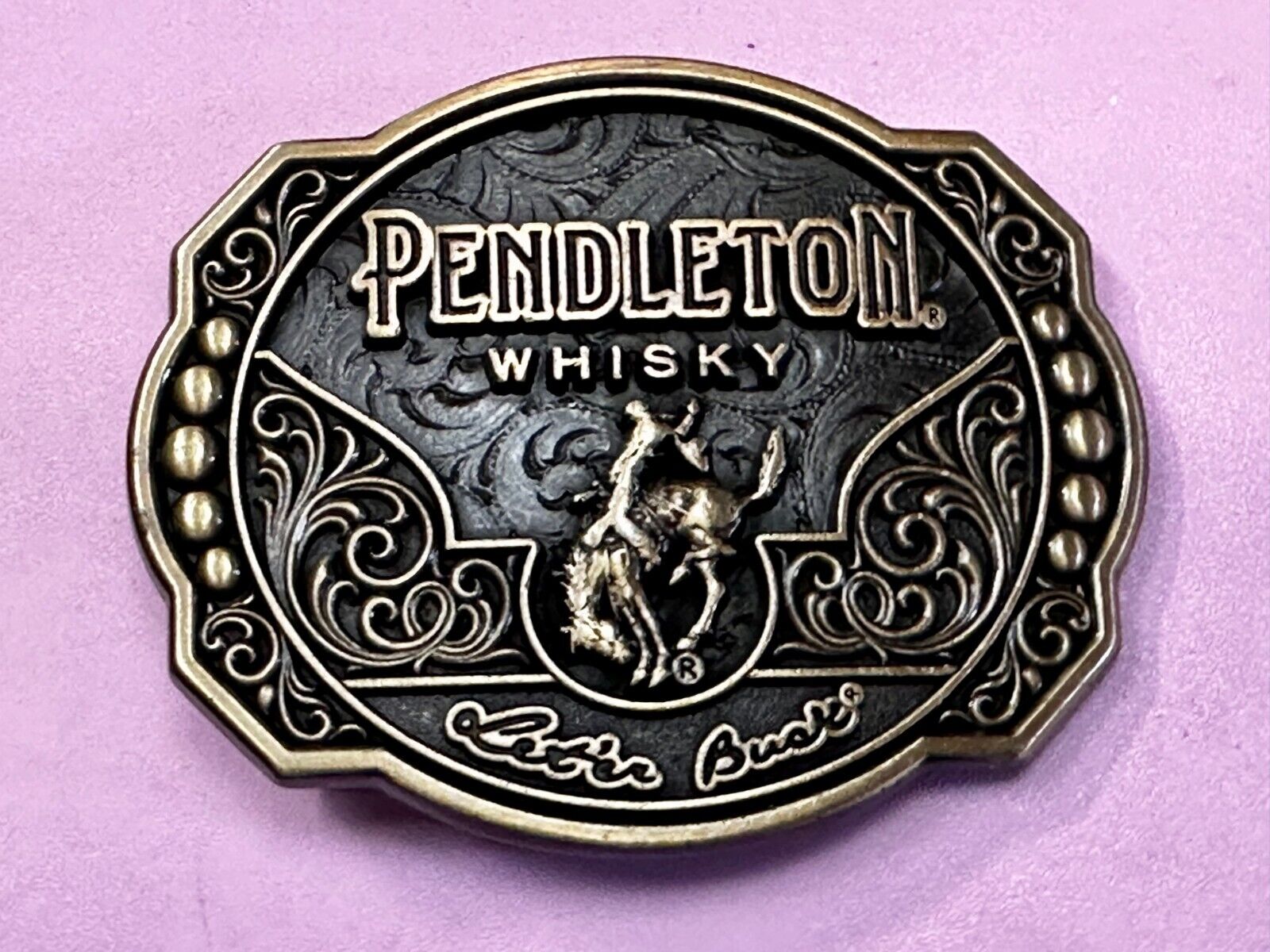 2024 Pendleton Whiskey Leter Buck Rodeo Cowboys Montana Silversmiths Belt Buckle