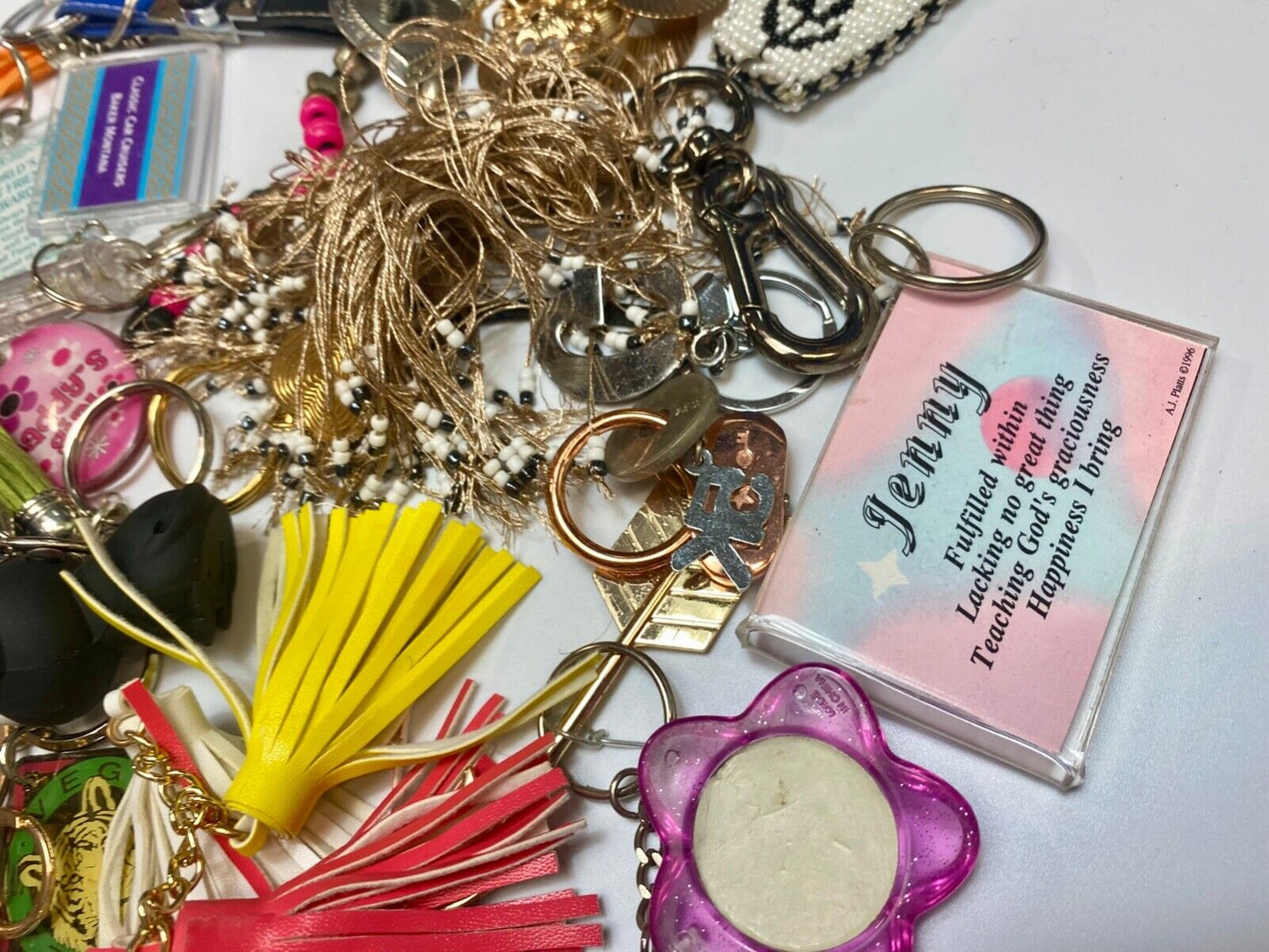 36 Oz Mixed Keychains Resale Bulk Lot, Junk Drawer Grab Bag - Perfect Gifts!