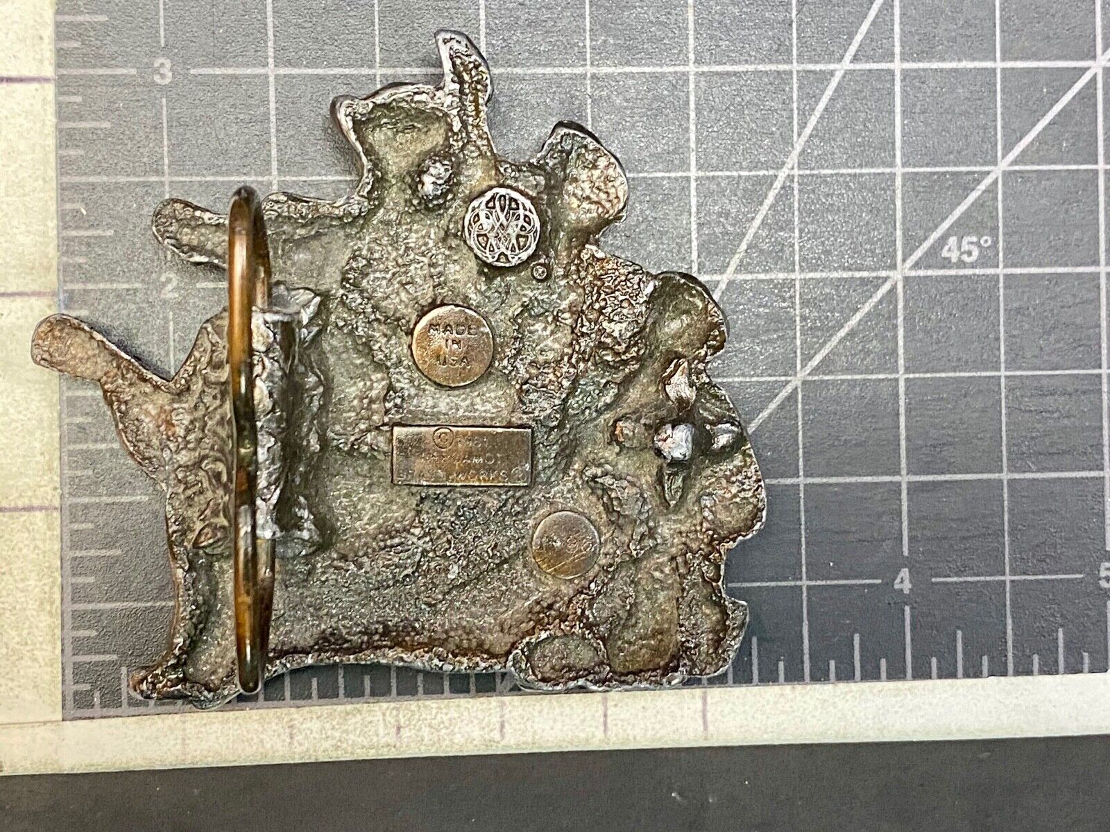 Vintage 1981 Country Western Music Pickers Bluegrass Musicians Belt Buckle 