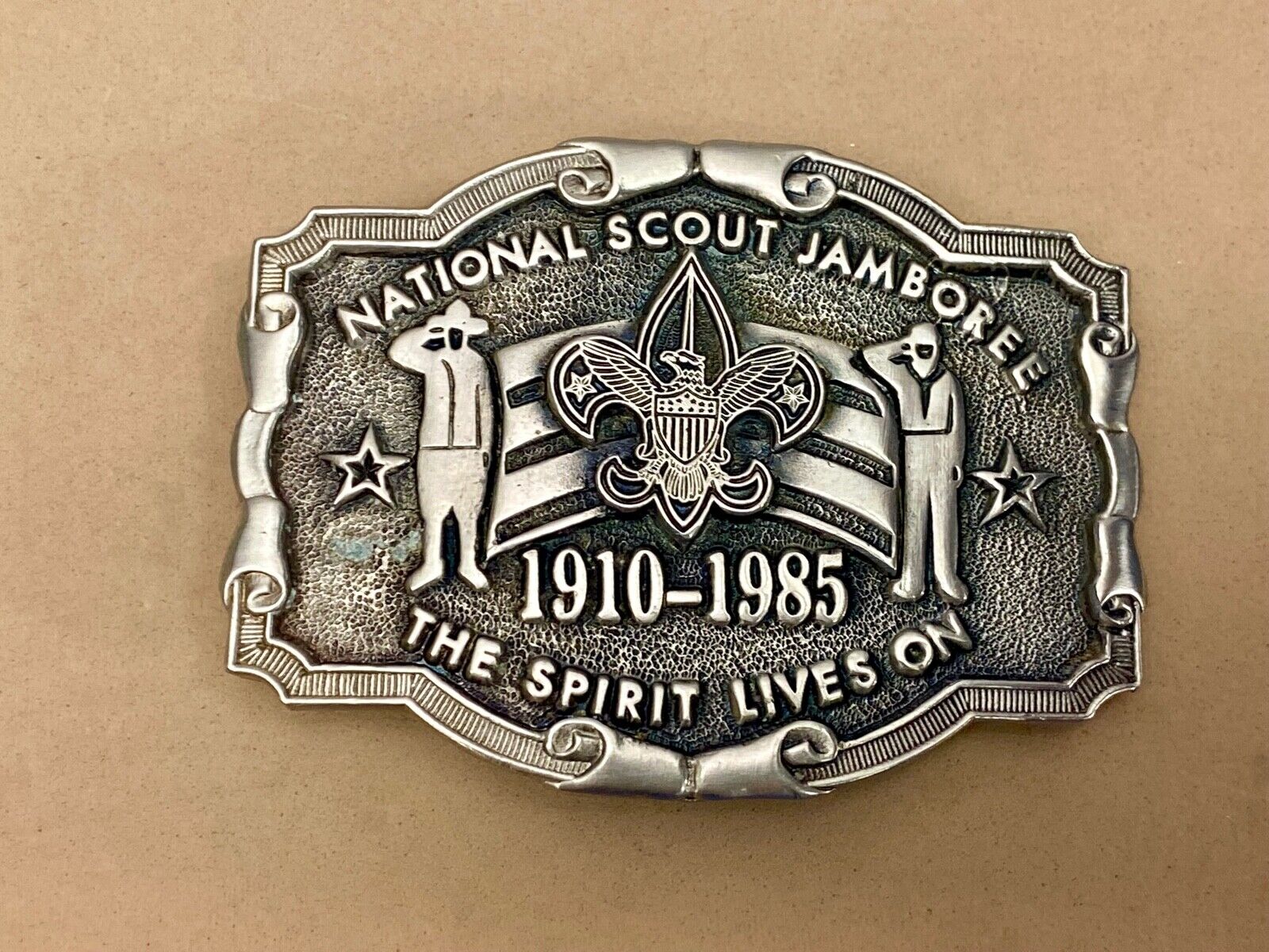 1985 National Scout Jamboree Belt Buckle Boy Scouts Of America By Texas Western 