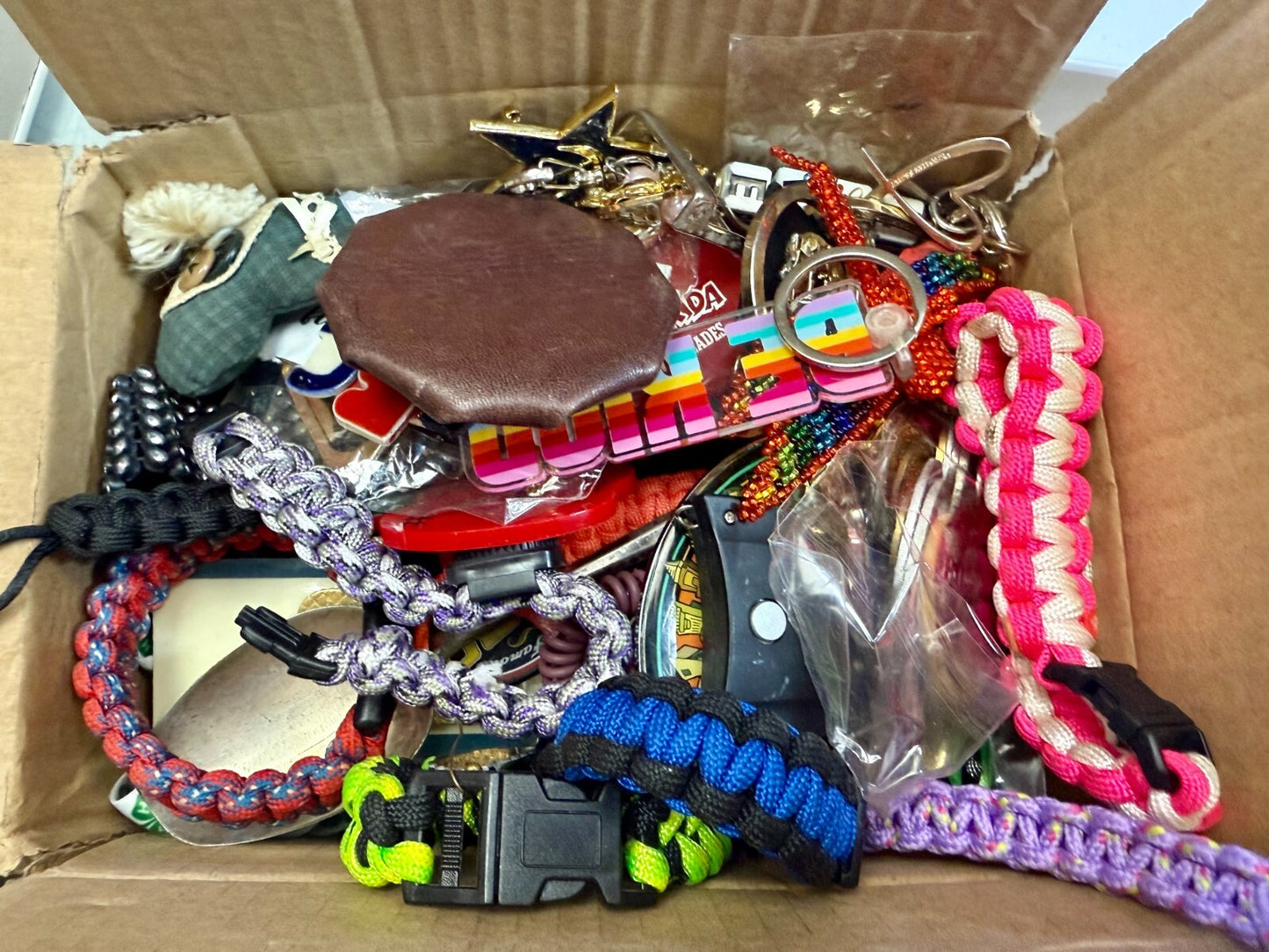 6.4 Pounds Mixed Junk Drawer Lot - Silverware Belts Bracelets Coins - Resale 