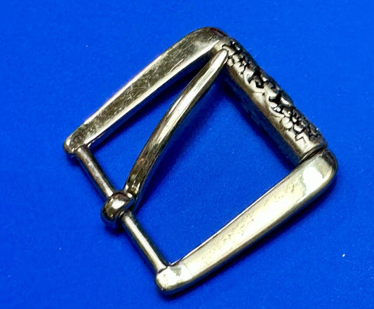 unique rolling end flower theme silver tone replacement belt buckle