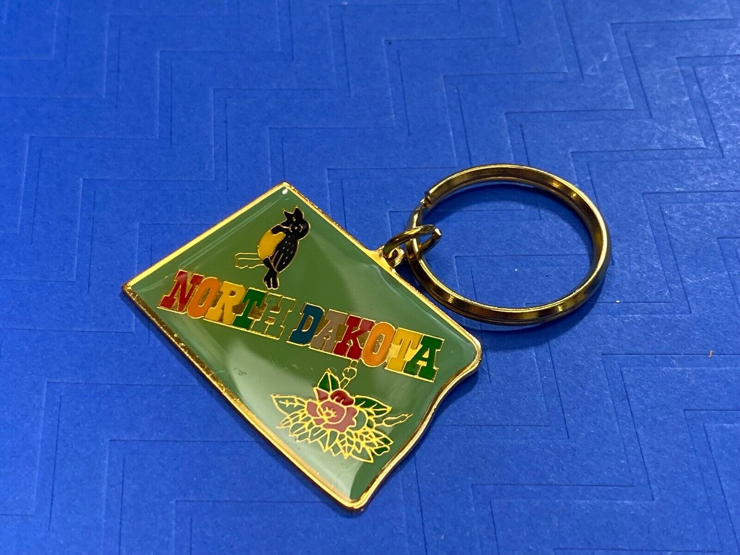 10 LOT North Dakota Souvenir Keychain -Key Ring Chain Resale Pack wholesale pack