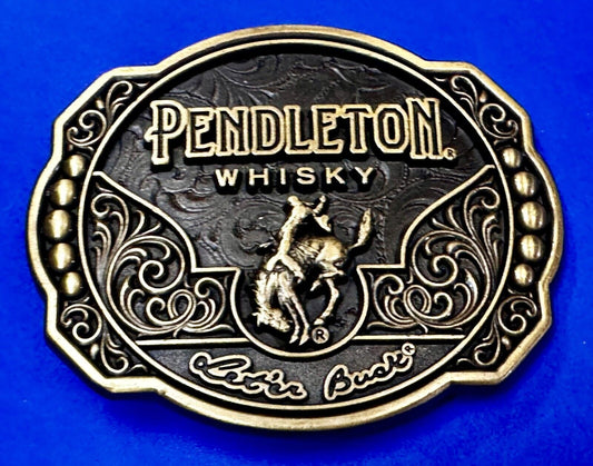 2024 Pendleton Whiskey Let'er Buck Rodeo Cowboy Montana Silversmiths Belt Buckle