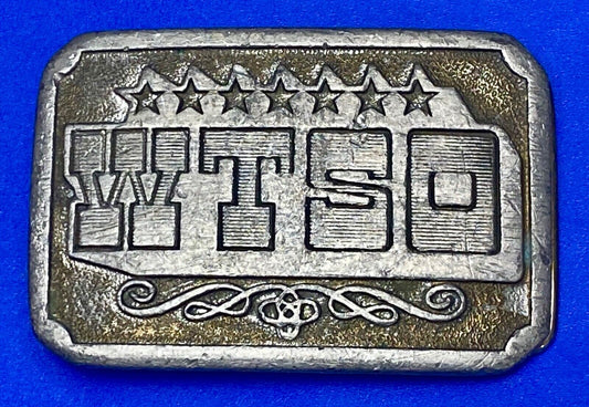 Vintage 1975 WTSO Wyoming Studio Art Works James Lind Creation Belt Buckle