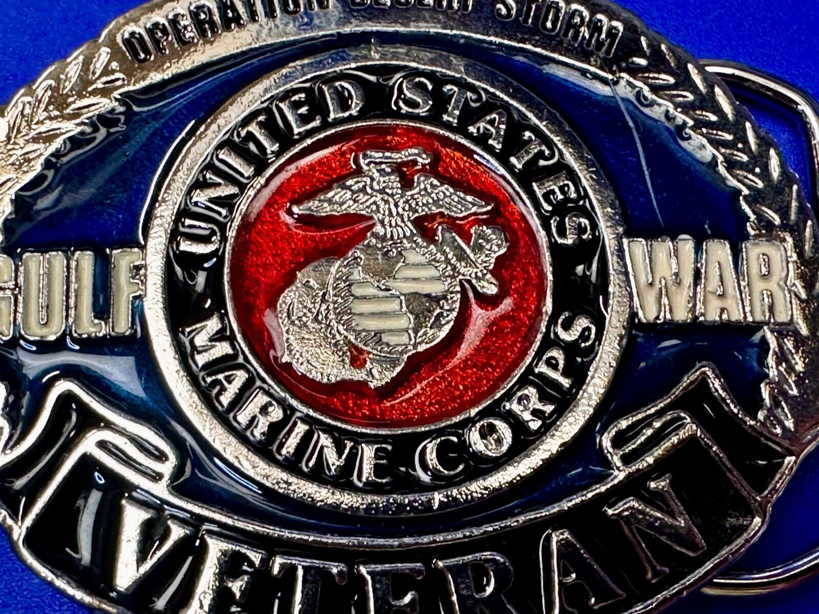 United States Marine Corp. Operation Desert Storm Gulf War Veteran Belt Buckle