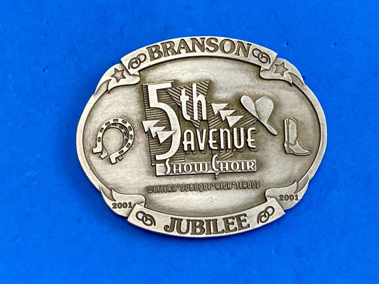 2001 Branson 5th avenue Jubilee Show Choir belt buckle by Spec Cast