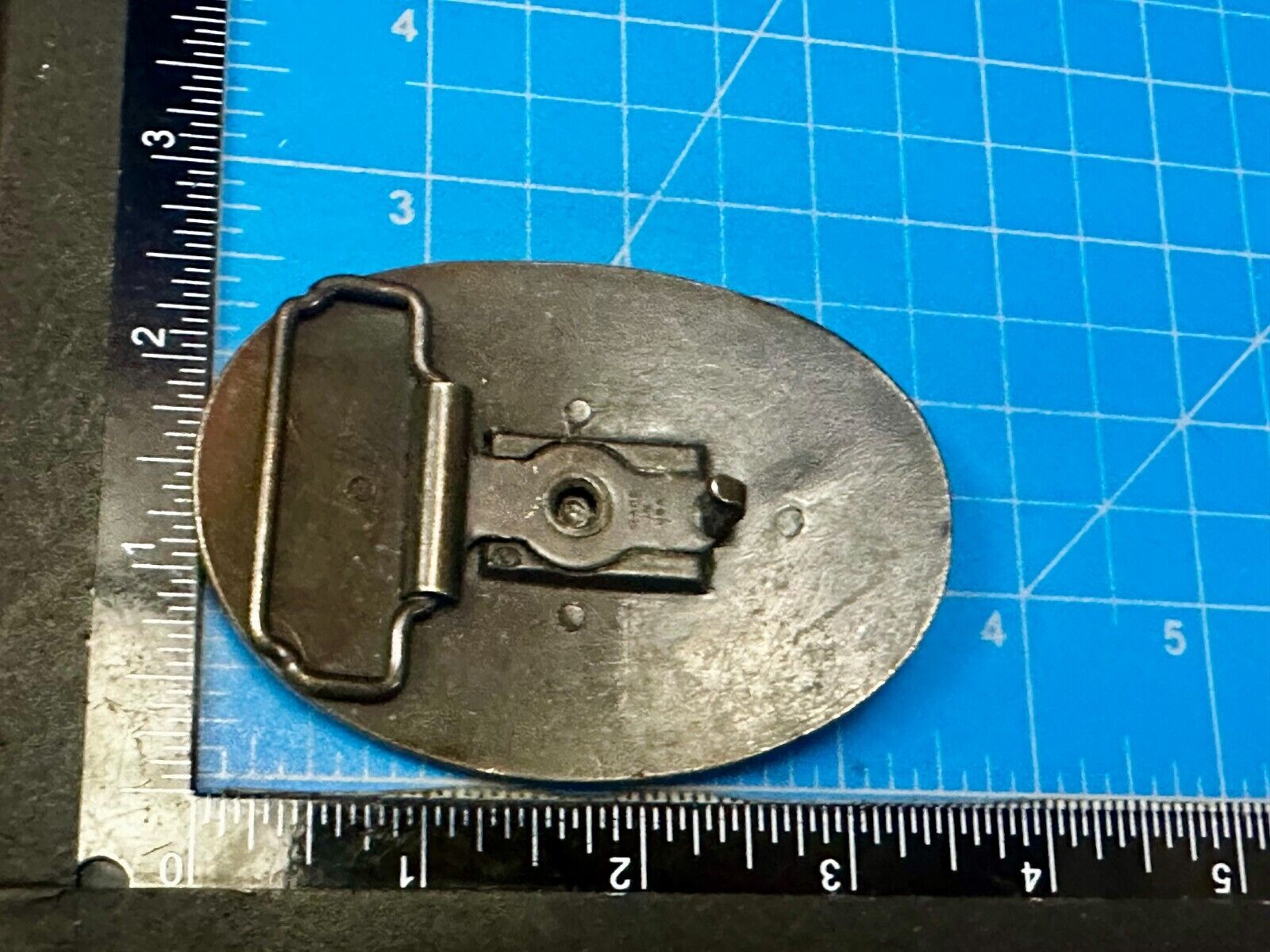 The Elk - Centered In Western Oval Brass Tone Usa Made Belt Buckle